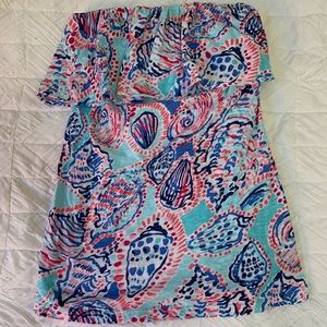 Lilly Pulitzer ruffle tube top